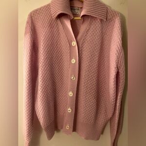 Highlights 44 Custom Made in Korea Vintage Knit Pink Sweater/Cardigan S/M